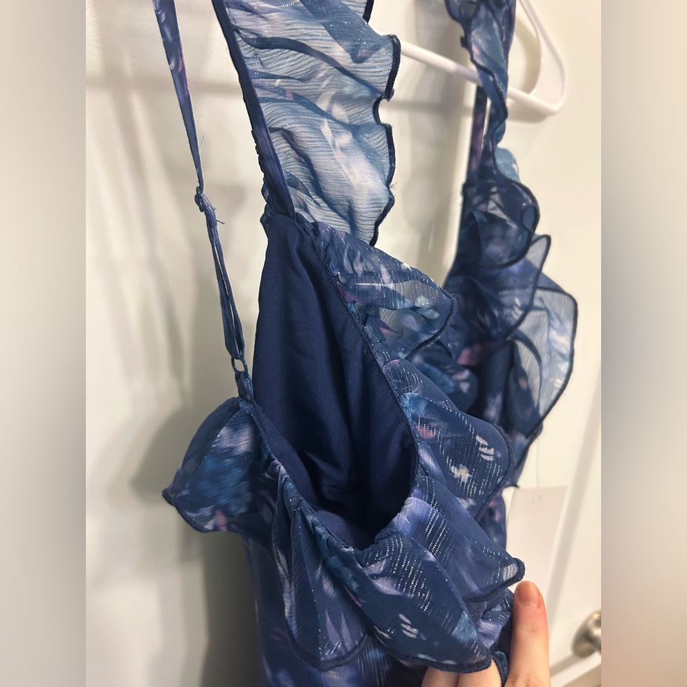 NWT French Connection Aden Bai Frill Mini Dress - Picture 9 of 12